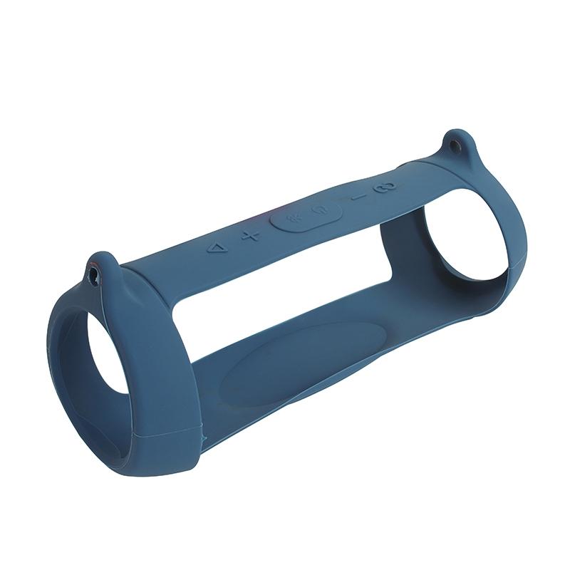 NNEDSZ Portable Silicone Speaker Cover With Shoulder Strap & Carabiner For Jbl Charge 5 - Black