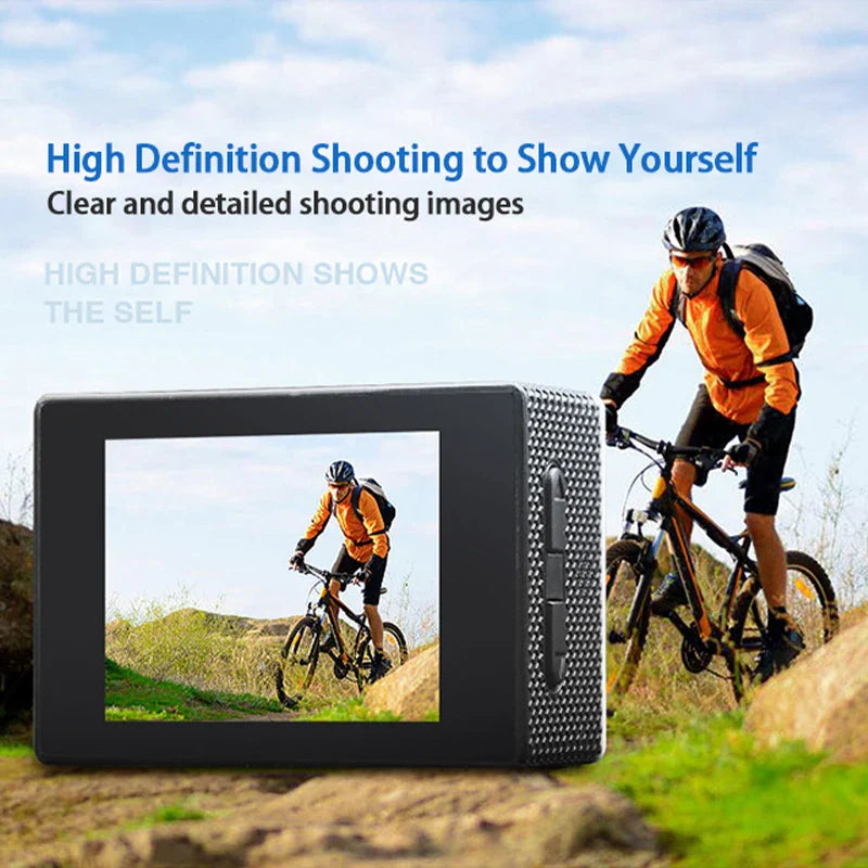 NNEOBA Waterproof Sports Camera for Diving, Riding & Outdoor Sports(Black)