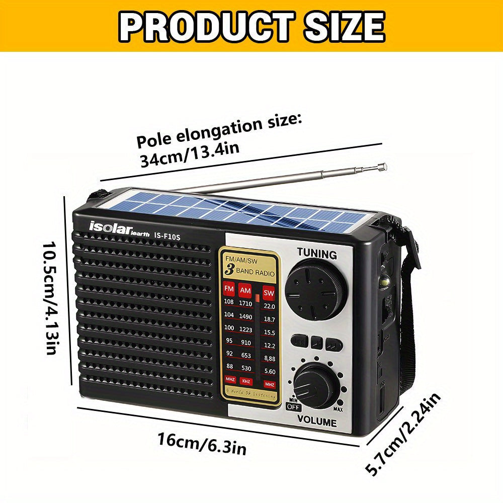 NNETM Solar Portable Radio with Digital Speaker